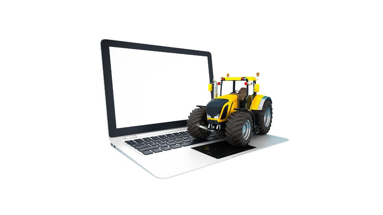 Tractor on a certification test bench